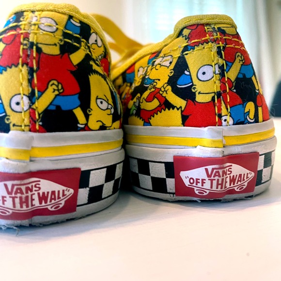 Rare Kid's Youth Matt Groening The Simpsons Vans Sneakers US Size 1.5 Y 1.5Y - Picture 7 of 12